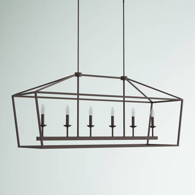 Carmen 6 light hot sale kitchen island pendant black